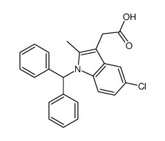2-(1-benzhydryl-5-chloro-2-methylindol-3-yl)acetic acid Structure