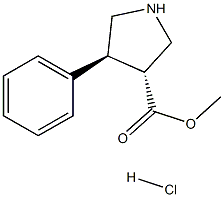 Methyl (+/-)-trans-4-phenylpyrrolidine-3-carboxylate hydrochloride Structure