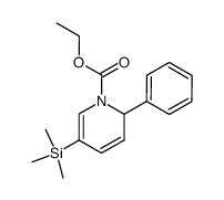 ethyl 2-phenyl-5-(trimethylsilyl)pyridine-1(2H)-carboxylate结构式