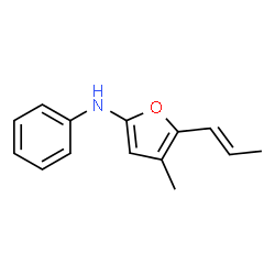 2-Furanamine,4-methyl-N-phenyl-5-propenyl-,trans- (5CI)结构式