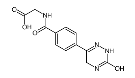 2-[[4-(3-oxo-4,5-dihydro-2H-1,2,4-triazin-6-yl)benzoyl]amino]acetic acid Structure