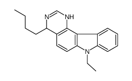 4-butyl-7-ethyl-1,4-dihydropyrimido[5,4-c]carbazole结构式