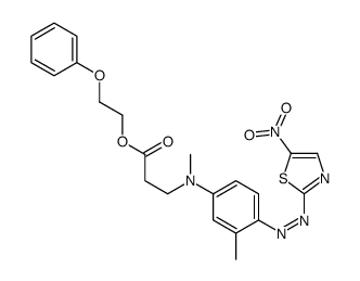 2-phenoxyethyl N-methyl-N-[3-methyl-4-[(5-nitro-2-thiazolyl)azo]phenyl]-beta-alaninate结构式