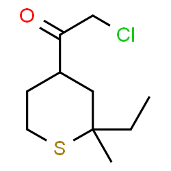 Ethanone, 2-chloro-1-(2-ethyltetrahydro-2-methyl-2H-thiopyran-4-yl)- (9CI) Structure