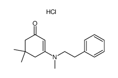 5,5-dimethyl-3-(N-methyl-2-phenethylamino)cyclohex-2-enone hydrochloride Structure