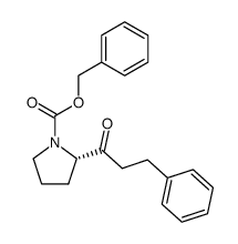 (S)-2-(3-Phenyl-propionyl)-pyrrolidine-1-carboxylic acid benzyl ester结构式