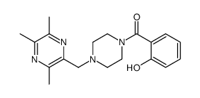 (2-hydroxyphenyl)-[4-[(3,5,6-trimethylpyrazin-2-yl)methyl]piperazin-1-yl]methanone结构式
