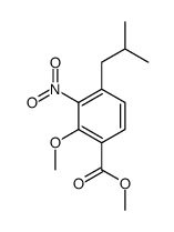 methyl 2-methoxy-4-(2-methylpropyl)-3-nitrobenzoate Structure