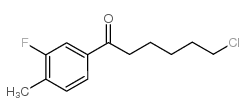 6-CHLORO-1-(3-FLUORO-4-METHYLPHENYL)-1-OXOHEXANE结构式