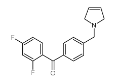 2,4-DIFLUORO-4'-(3-PYRROLINOMETHYL) BENZOPHENONE结构式