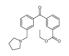 3-CARBOETHOXY-3'-PYRROLIDINOMETHYL BENZOPHENONE结构式