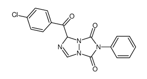 7-(4-Chlorbenzoyl)-2-phenyl-1H,7H-s-triazolo<1,2-a>-s-triazol-1,3(2H)-dion结构式