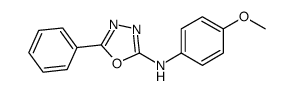 N-(4-methoxyphenyl)-5-phenyl-1,3,4-oxadiazol-2-amine结构式