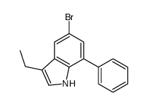 5-bromo-3-ethyl-7-phenyl-1H-indole结构式