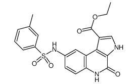 4-oxo-8-(3-toluenesulfonylamino)-4,5-dihydro-3H-pyrrolo[2,3-c]quinoline-1-ethyl carboxylate Structure