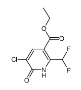 ethyl 5-chloro-2-(difluoromethyl)-6-oxo-1,6-dihydropyridine-3-carboxylate Structure