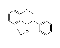 N-methyl-2-[1-[(2-methylpropan-2-yl)oxy]-2-phenylethyl]aniline Structure