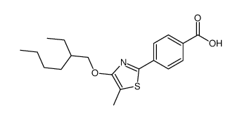 4-[4-(2-ethylhexoxy)-5-methyl-1,3-thiazol-2-yl]benzoic acid结构式