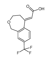 (E)-(8-trifluoromethyl-3,4-dihydro-1H-benzo[c]isooxepin-5-ylidene)acetic acid结构式