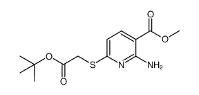 2-amino-6-tert-butoxycarbonylmethylsulfanyl-nicotinic acid methyl ester结构式
