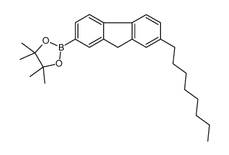 4,4,5,5-tetramethyl-2-(7-octyl-9H-fluoren-2-yl)-1,3,2-dioxaborolane Structure