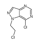 7-chloro-1-(2-chloroethyl)pyrazolo[4,3-d]pyrimidine结构式