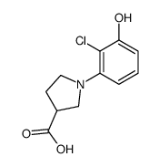 1-(2-氯-3-羟基苯基)-3-吡咯烷羧酸结构式