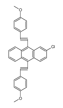 Anthracene, 2-chloro-9,10-bis[2-(4-methoxyphenyl)ethynyl] Structure
