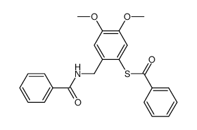 S,N-dibenzoyl-4,5-dimethoxy-2-mercaptobenzylamine Structure