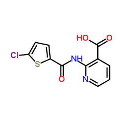 2-{[(5-Chloro-2-thienyl)carbonyl]amino}nicotinic acid结构式