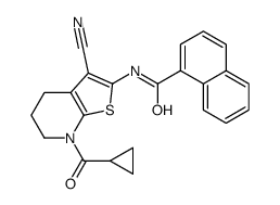 N-[3-Cyano-7-(cyclopropylcarbonyl)-4,5,6,7-tetrahydrothieno[2,3-b ]pyridin-2-yl]-1-naphthamide Structure