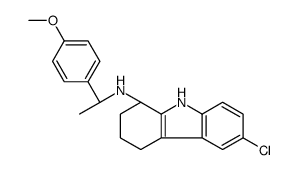 (1R)-6-chloro-N-[(1R)-1-(4-methoxyphenyl)ethyl]-2,3,4,9-tetrahydro-1H-carbazol-1-amine结构式