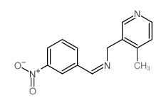 3-Pyridinemethanamine,4-methyl-N-[(3-nitrophenyl)methylene]-结构式
