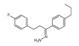 (E)-[3-(4-fluorophenyl)-1-(4-propylphenyl)propylidene]hydrazine Structure