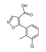 5-(3-Chloro-2-methylphenyl)-1,2-oxazole-4-carboxylic acid Structure