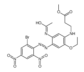 methyl 3-[5-acetamido-4-[(2-bromo-4,6-dinitrophenyl)diazenyl]-2-ethoxyanilino]propanoate结构式