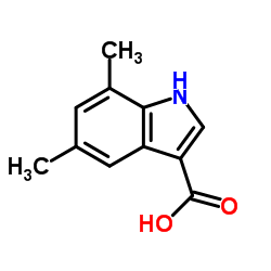 5,7-Dimethyl-1H-indole-3-carboxylic acid结构式