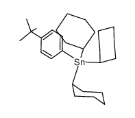 (cyclo-C6H11)3SnC6H4-p-C(CH3)3 Structure