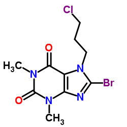 8-Bromo-7-(3-chloropropyl)-1,3-dimethyl-3,7-dihydro-1H-purine-2,6-dione Structure