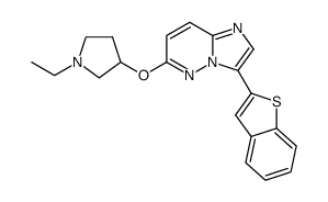 3-benzo[b]thiophen-2-yl-6-(1-ethyl-pyrrolidin-3-yloxy)-imidazo[1,2-b]pyridazine Structure