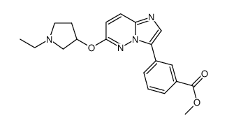 3-[6-(1-ethyl-pyrrolidin-3-yloxy)-imidazo[1,2-b]pyridazin-3-yl]-benzoic acid methyl ester Structure