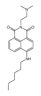 6-hexylamino-2-[2-(dimethylamino)ethyl]-1H-benz[de]isoquinoline-1,3(2H)-dione结构式