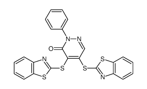 4,5-bis-benzothiazol-2-ylsulfanyl-2-phenyl-2H-pyridazin-3-one Structure