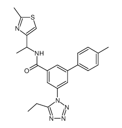 5-(5-ethyltetrazol-1-yl)-4′-methylbiphenyl-3-carboxylic acid [1-(2-methylthiazol-4-yl)ethyl]amide Structure