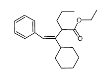 ethyl 4-phenyl-3-(cyclohexyl)-2-propyl-3(Z)-butenoate结构式