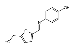 5-hydroxymethyl-furan-2-carbaldehyde-(4-hydroxy-phenylimine) Structure