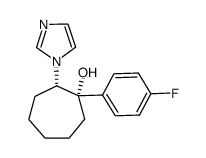 (1S,2S)-1-(4-Fluoro-phenyl)-2-imidazol-1-yl-cycloheptanol Structure