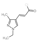 (2E)-3-(1-Ethyl-3-methyl-1H-pyrazol-4-yl)-acryloyl chloride结构式