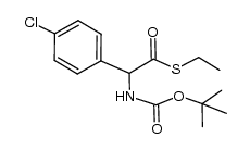 S-ethyl 2-((tert-butoxycarbonyl)amino)-2-(4-chlorophenyl)ethanethioate结构式