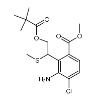 methyl 3-amino-4-chloro-2-(1-(methylthio)-2-(pivaloyloxy)ethyl)benzoate Structure